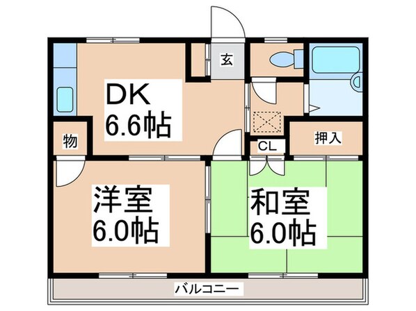 ハイツ平本の物件間取画像